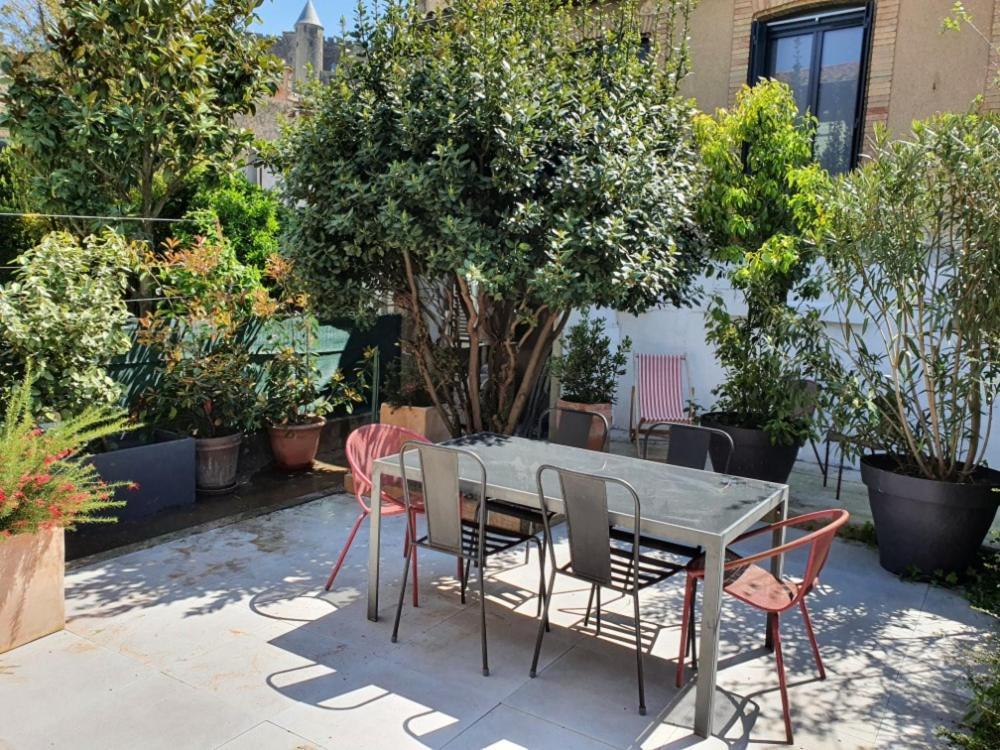 Maison avec jardin au pied de la cité médiévale Carcassonne Esterno foto